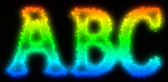 Rainbow Neon Text Effect 2