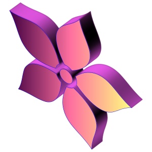 3D Flower Logo Icon 1