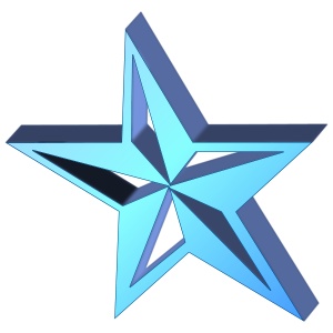 3D Star Logo Icon 2