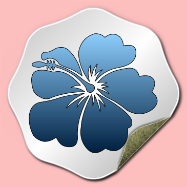 Flower Sticker and Label Effect