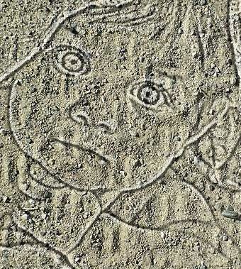 Drawing Sand Photo Effect