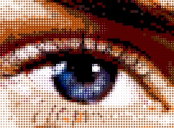 Photo Converted to Colorful Halftone