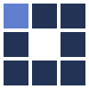 chrome blue logo effect