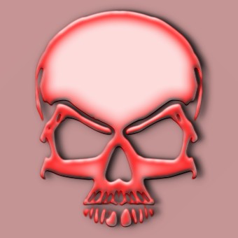 3d red logo effect