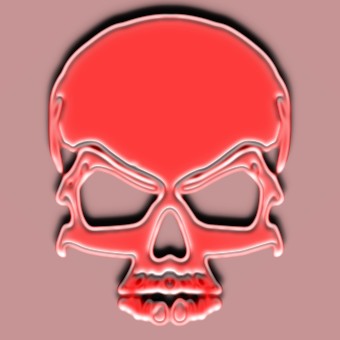 3d red logo effect