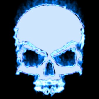 fire blue logo effect