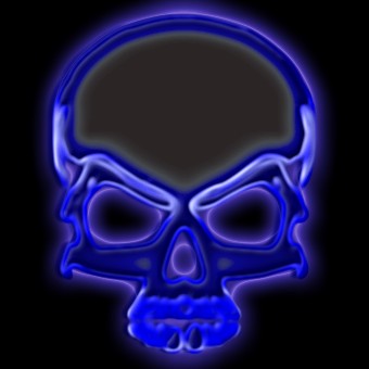 glow blue logo effect
