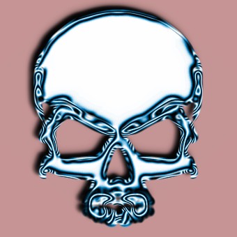 chrome blue logo effect