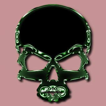 chrome green logo effect