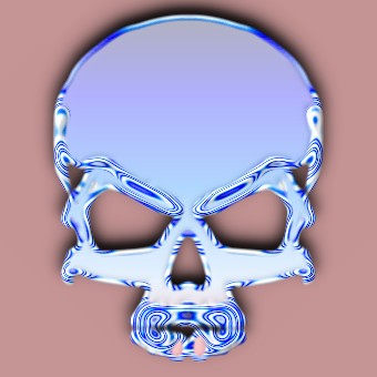 glass blue logo effect