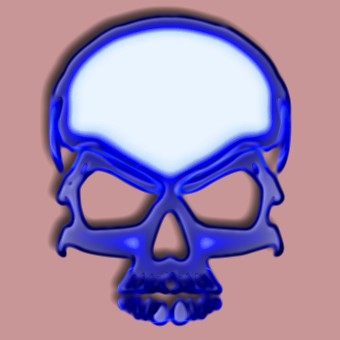 glass blue logo effect