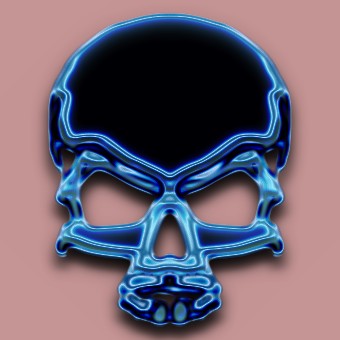 glass blue logo effect