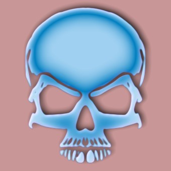 glass blue logo effect
