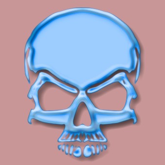 glass blue logo effect