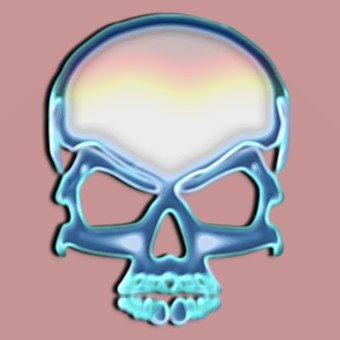 glass blue logo effect
