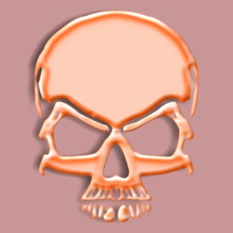 glass orange logo effect