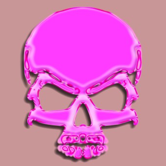 glass pink logo effect