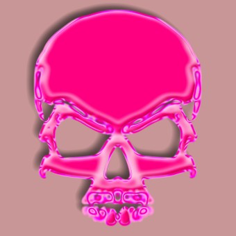 glass pink logo effect