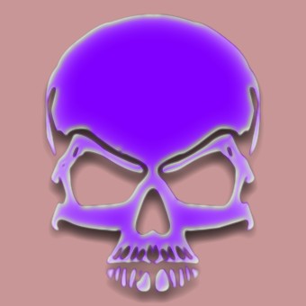 glass purple logo effect