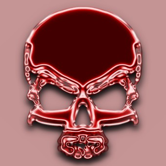 glass red logo effect