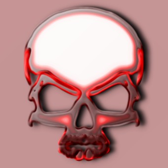 glass red logo effect