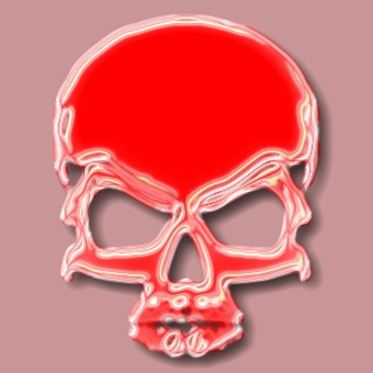 glass red logo effect