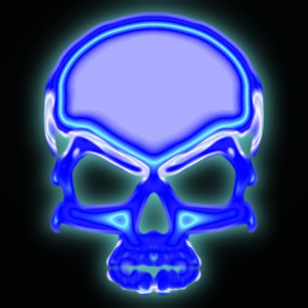 glow blue logo effect