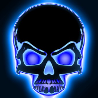 light blue logo effect