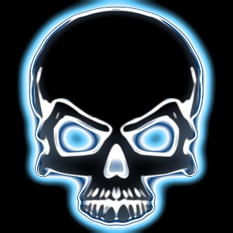 light blue logo effect