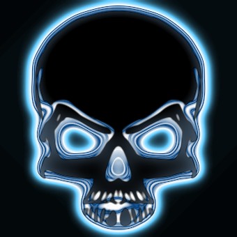 light blue logo effect