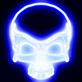 light blue logo effect