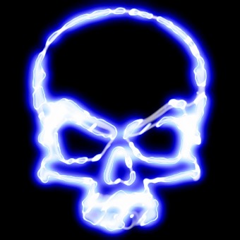 light blue logo effect