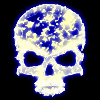 light blue logo effect