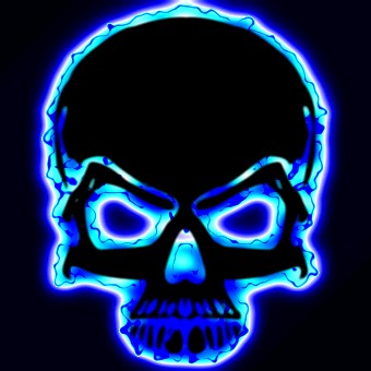 light blue logo effect