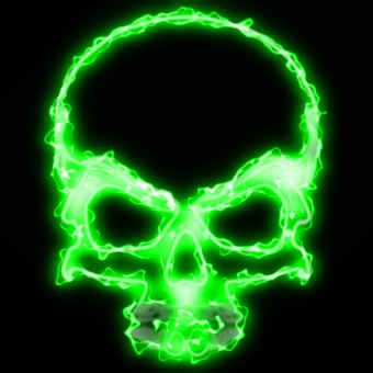 light green logo effect