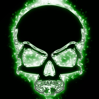 light green logo effect