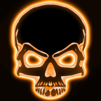 light orange logo effect