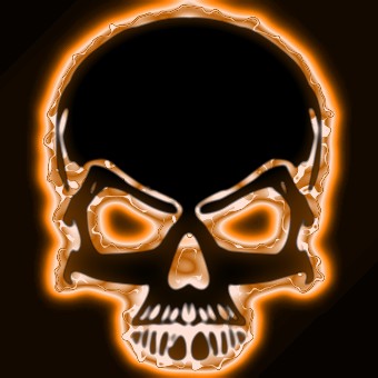 light orange logo effect