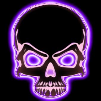 light purple logo effect