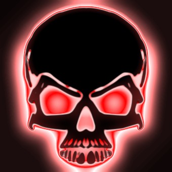 light red logo effect
