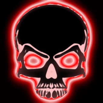 light red logo effect