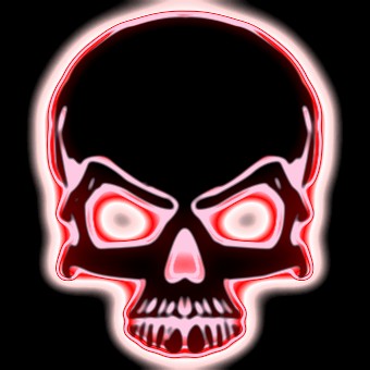 light red logo effect