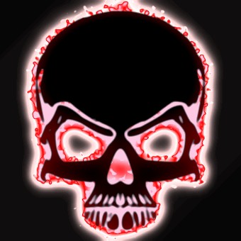 light red logo effect