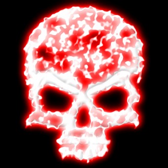 light red logo effect