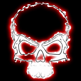 light red logo effect