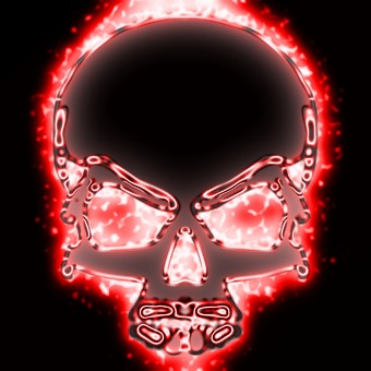 light red logo effect