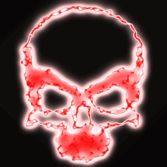 light red logo effect