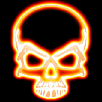 light yellow red logo effect
