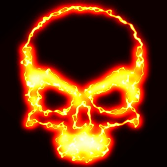 light yellow red logo effect