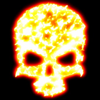 light yellow red logo effect